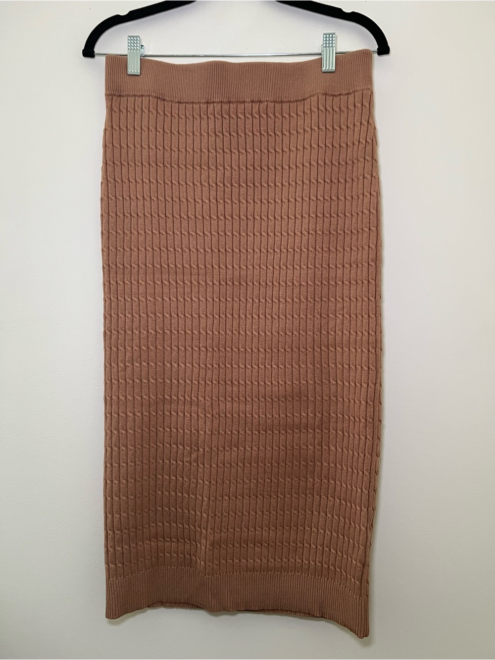 Ann Klein Cable Knit Textured Midi Skirt